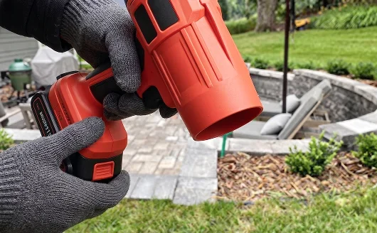 Clearing a stone patio